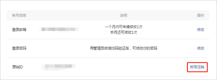 個人類型注銷賬號流程