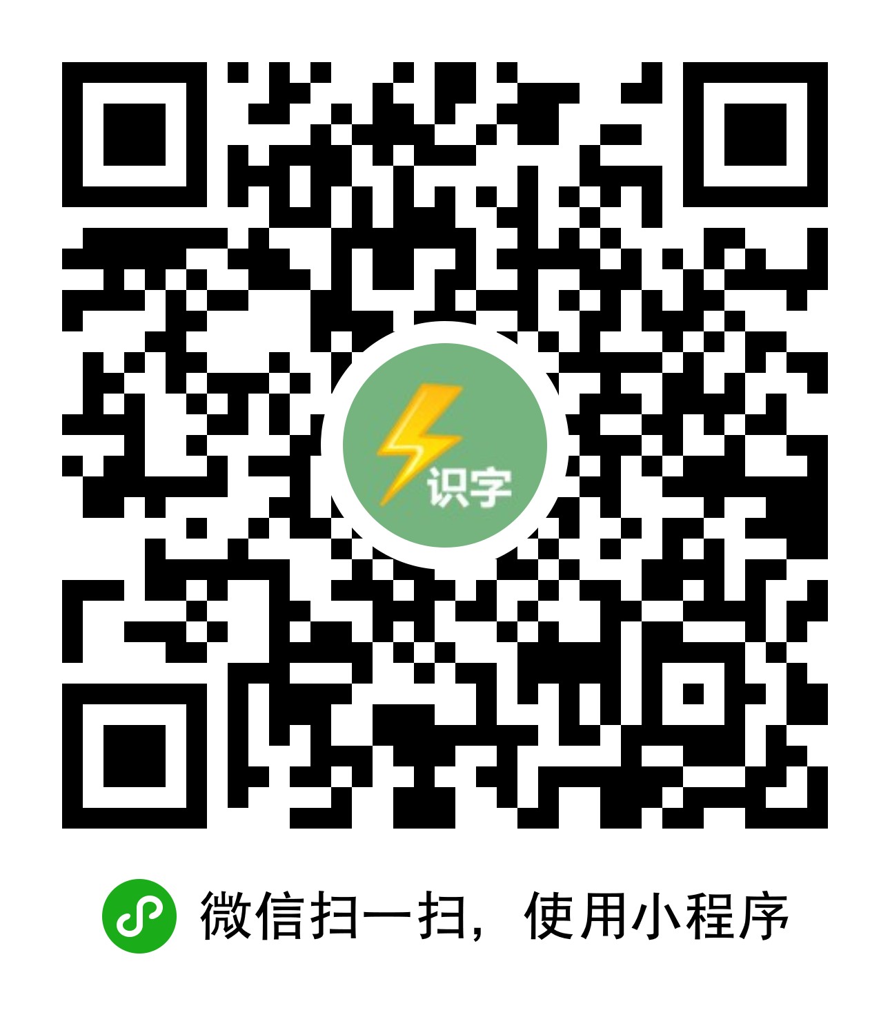閃電識字微信小程序