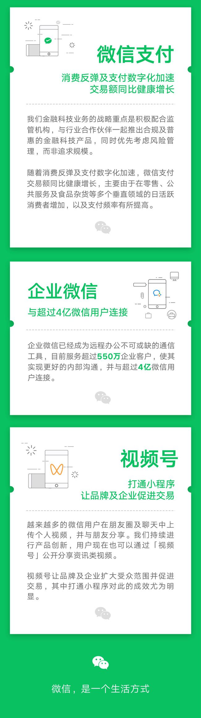 財報中的微信支付、企業(yè)微信、視頻號