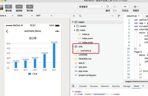導(dǎo)入wxcharts.js