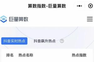 巨量算數(shù)微信小程序