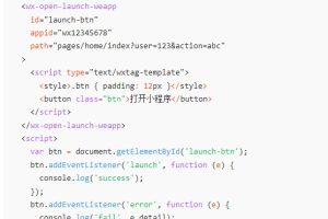 h5跳轉(zhuǎn)小程序